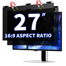 Phimoos [2 Pack] Magnetic Privacy Screen for 27 Inch Monitor – Removable Anti-Glare Blue Light Filter for 16:9 Widescreen Desktop PC, Matte/Glossy Reversible Eye Protection Film