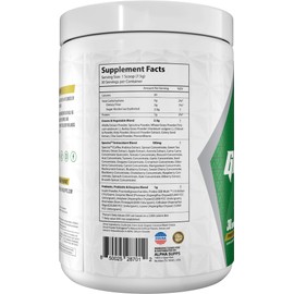 Alpha Supps - Alpha Greens Supplement | Fruit & Vegetable Superfood Powder | Over 40 Natural Plant Based Ingredients | Prebiotic & Probiotic Digestive Support Blend - 30 Servings (Pineapple)
