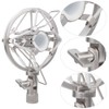 Microphone Mount Holder Silver Metal Shock Mount Stand for KTV