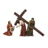 Jesus Cross Holders, Veronica and Samaritan Resin Easter Nativity Scene