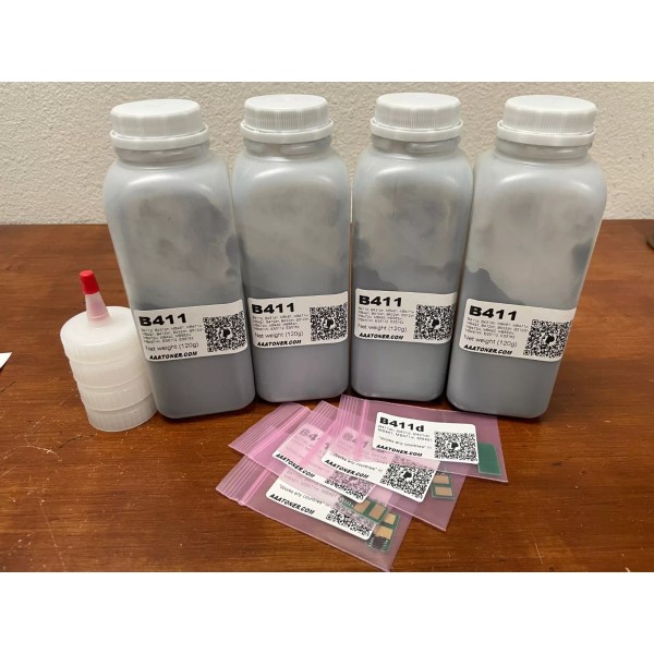 For OKI (120g x 4) Toner Refill for OKI B411,