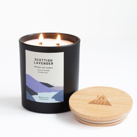 Scottish Lavender - Organic & Vegan, Luxury Scented Candles. Hand Poured in Loch Lomond, Scotland (+8 Scent Options) 760g