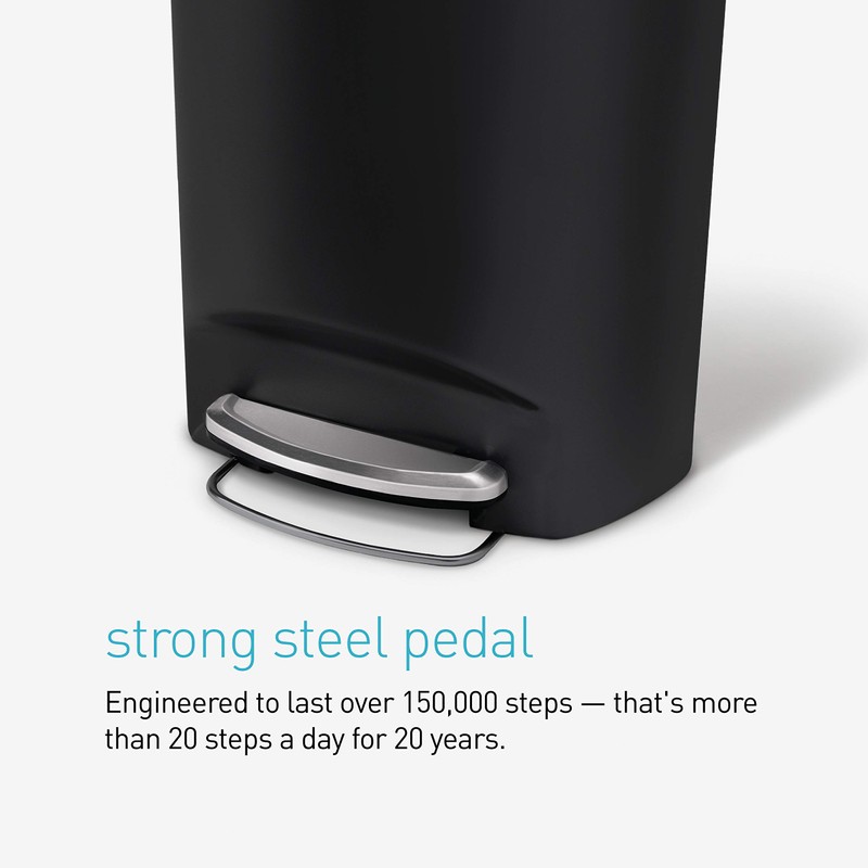 simplehuman 50 Liter / 13 Gallon Semi-Round Kitchen Step Trash