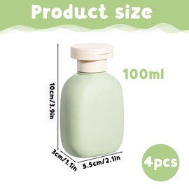 3.4 oz Plastic Travel Shampoo Bottles Small Travel Bottle with Flip Cap Refillable Shampoos and Conditioner Bottle Squeezable Travels Shampoo Bottles for Foundation,Conditioner