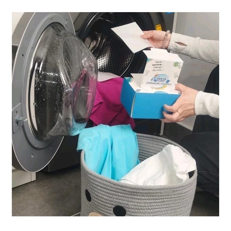 Washleaves Laundry Sheets Plastic Free Laundry Detergent Sheets Compact &