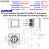 2 Pcs Push Button Switch Momentary Square 21 * 21mm