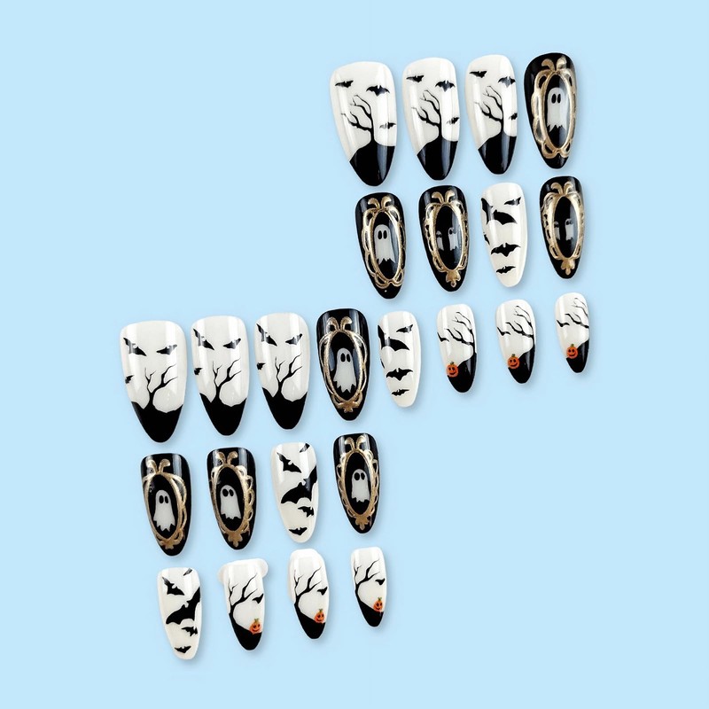 MISUD Press on Nails - Medium Almond Glue on Nails