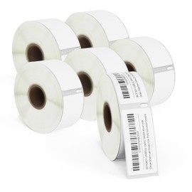 BETCKEY - Film Removable Label Replacement for DYMO 30336 (1" x 2-1/8"), Durable Waterproof Barcode Label - Compatible with Rollo, DYMO 450, 4XL & Zebra Printers[6 Rolls/3000 Labels]