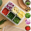 Scallion Ginger Garlic Fresh-Keeping Box, 6 Grids Detachable Drain Basket