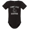 6M Black Infant Tummy Ache Survivor Funny Creeper
