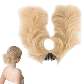 Traziewell Messy Buns Hairpiece Side Comb Clip in Synthetic Hair Extensions for Women Ponytail Updo Hair Donut Chignon, 0313