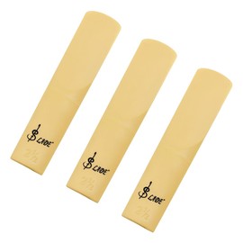IKOPFLN Pack of 3 Plastic Saxophone Reeds Alto Saxophone Mouthpiece Reeds Parts 2.5 Saxophone Repair Sheet Accessories, Saxophone Reeds (Wood Colour)