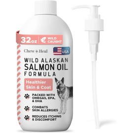Unbranded 4 Pack - Wild Alaskan Salmon Fish Oil for Dogs, 32oz Fish Oil Formula - Bottles