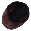 Xinqiao Cabby Classic Hat Genuine Leather Vintage Newsboy Ivy Driving
