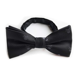 Elfeves - Corbata delgada para hombre, diseño de calavera de Repp, tela jacquard informal para Halloween, Pajaritas Black Grey, One Size