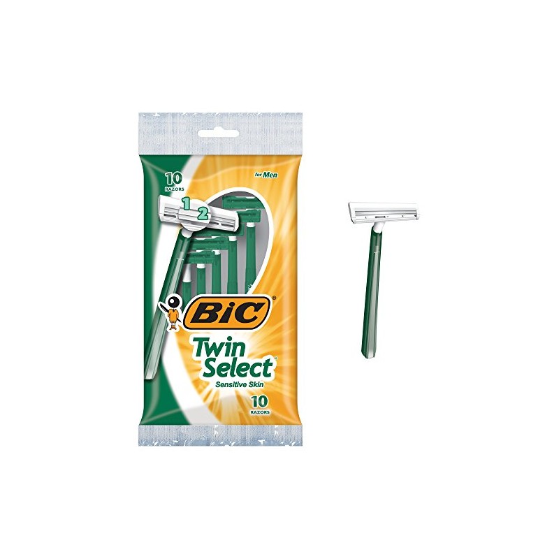 BIC Twin Select Men's Disposable Razor, 10 Count (Pack of