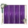 ShinyBeauty Purple Backdrop Sequin Backdrop Curtains 16 x 10 ft