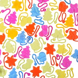 NAISEN 50PCS Christmas Sticky Hands Toys Party Favors for Kids, Christmas Stretchy Toys for Christmas Stocking Stuffers, Pinata Fillers, Kids Christmas Gifts Goodie Bag stuffers