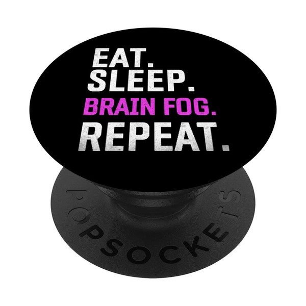 Fibromyalgia Awareness Cute Purple Brain Fog Repeat Lupus PopSockets Swappable