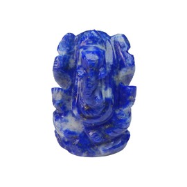 Myhealingworld Ganesha Statue, Natural Lapis Lazuli Stone Ganesh Statue Sculpture, Handcarved Ganesh Statue, Beautiful Lapis Lazuli Ganesh Idol, Pocket Ganesh Statue.