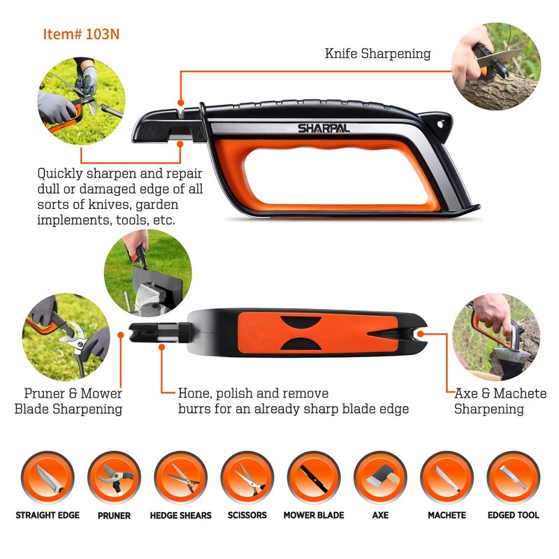 SHARPAL 103N All-in-1 Knife Garden Tool Multi-Sharpener for Lawn Mower