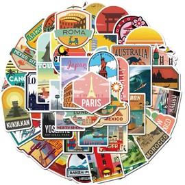 50 Pack Global Destination Locations Sticker Pack