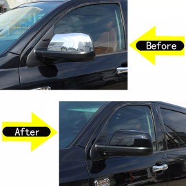 Unbranded For 2007-21 Toyota Tundra Crew GLOSS BLACK Door Handle COVERS Mirrors Cover 6PCS