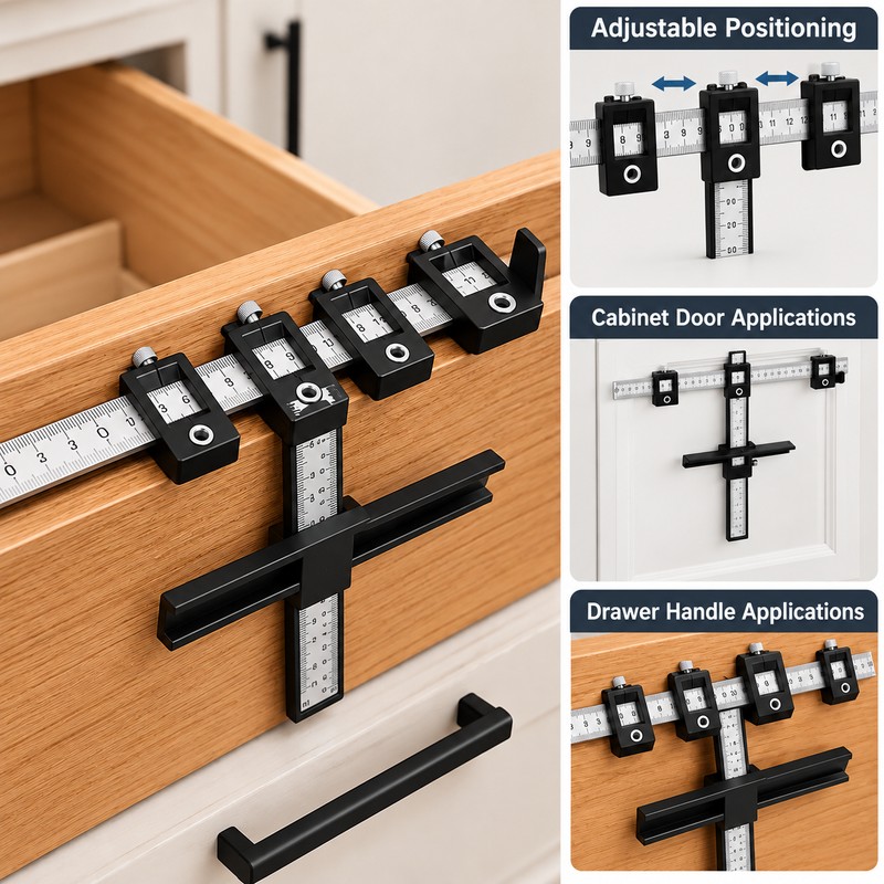 Adjustable Cabinet Hardware Jig for Handle and Knob Installation –