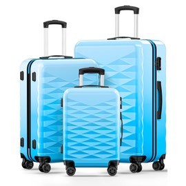 Suitour Luggage Set of 3,Hard Case Lightweight Luggage Sets with Spinner Wheels TSA Locck for Travel