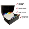 Indigo® 5x3" Black Index Card Box with A-Z Coloured Guide