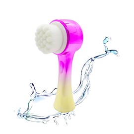 Facial Cleansing Brush 2 in 1Double-Sided Facial Cleaning Brush with Soft Bristles (gold)