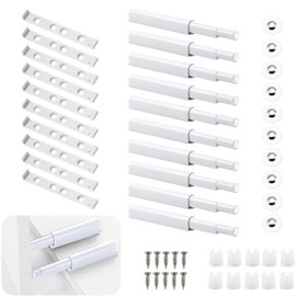 Jortmrd Pack of 10 Magnetic Push to Open Door Openers, Hidden Soft Close Door Damper, Pressure Opener Cabinet for Cabinet Doors, Noise Reduction, Anti-Collision, Shock Absorption, Cabinet Door Damper