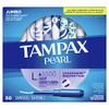 Tampax Pearl Tampons with Plastic Applicator, Light Absorbency, Unscented, 50