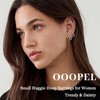 OOOPEL Small Sterling Silver Hoop Earrings Small Huggie Hoops Earring