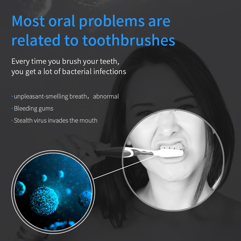 UV Toothbrush Sanitizer Toothbrush Holder Wall Mounted with Sterilizer and