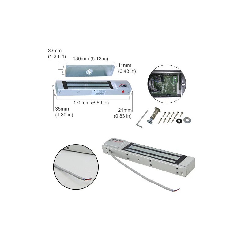 Visionis Magnetic Door Lock Access Control Wireless Receiver and Remote