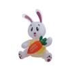 59.8in Inflatable Happy Easter Bunny Decoration Inflatable Rabbit Sitting Holding