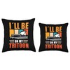 Tritooning Tritoon Boating Captain Tritoon Boat Throw Pillow
