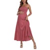 ZucHugzo Maternity Casual Maxi Dress with Removed Strap, Stapless Bohemian
