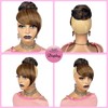 VAVANGA Large Hair Bun and Bang Set 2PCS - Brown