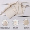 ecomuslinbags 4x6 inches Natural Cotton Double Drawstring Reusable Produce Muslin