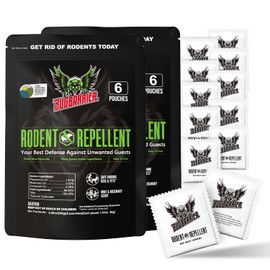 Extra-Strength Mouse Repellent Deterrent Pouches, USDA 99% Biobased, Peppermint & Rosemary Oils Repel Mice Nesting in Car, RV, Boat, Garage, Shed, Cabin Made in The USA (12 Pack)
