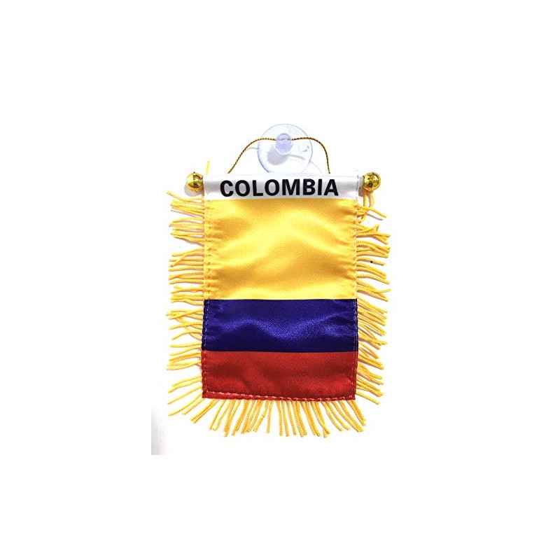 Colombian Small Car Flag Interior Rearview Mirror or Home Sticks