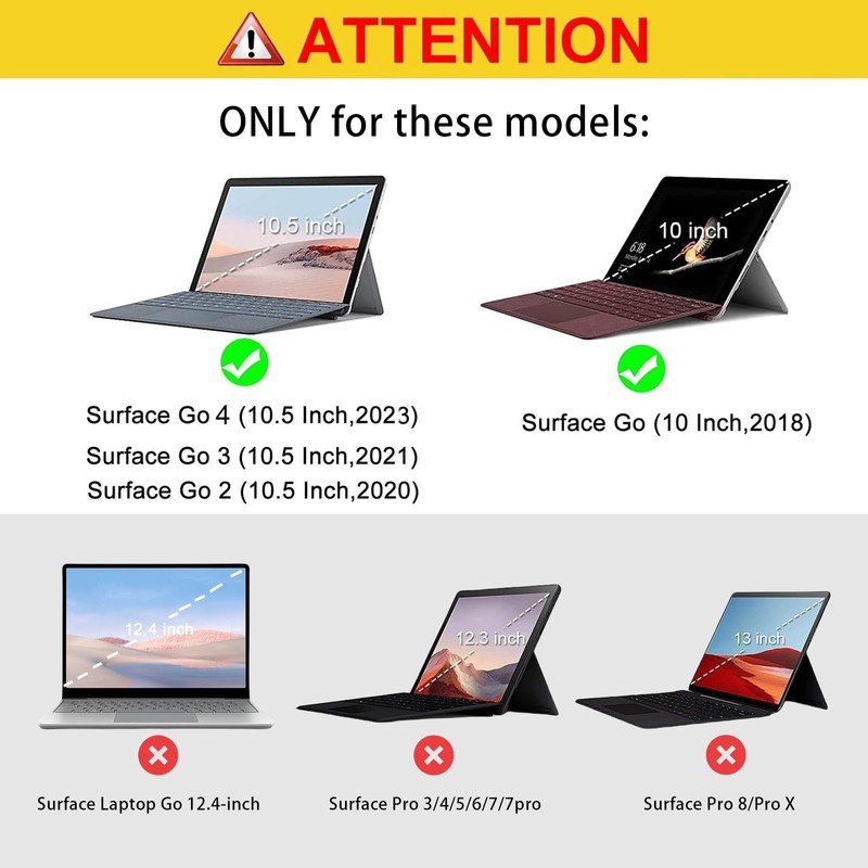 ZenRich Surface Go 4th Generation Case, Surface Go 4 Shockproof