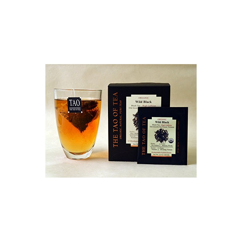 The Tao of Tea Wild Black Box Pyramid Sachets, 1.32