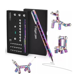 Aayans Fidget Pen Magnetic Ballpoint Pens, Multicolour, Stress Relief Multifunctional