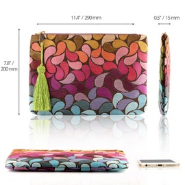 Otto Angelino Designer Women’s Bohemian & Fashion Clutch Purse - Multiple Slots Money, Cards, Smartphone - Ultra Slim