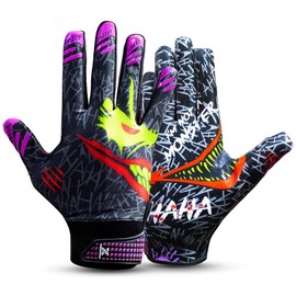 XEZROX WEAR 1.0 Football Gloves for Youth & Adult Sizes (Black, Youth Small)