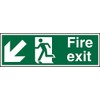 Seco Fire Exit - Arrow Pointing Down & Left, Man