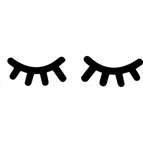 Wand-Aufkleber f&uuml;r das Kinderzimmer, Motiv: schlafende Wimpern, je Wimper 6&nbsp;cm